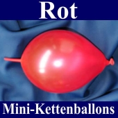 Kleine Kettenballons, Girlanden-Luftballons Mini, Rot-Metallic