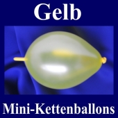 Kleine Kettenballons, Girlanden-Luftballons Mini, Gelb-Metallic