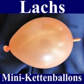 Kleine Kettenballons, Girlanden-Luftballons Mini, Lachs-Metallic