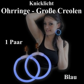 Knicklicht Maxi Ohrringe, Creolen, blau