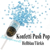 Konfetti Push Pop, hellblau/türkis