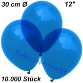 Luftballons Kristall, 30 cm, Blau, 10000 Stück