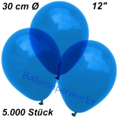 Luftballons Kristall, 30 cm, Blau, 5000 Stück