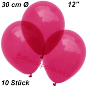 Luftballons Kristall, 30 cm, Burgund, 10 Stück