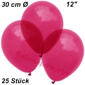 Luftballons Kristall, 30 cm, Burgund, 25 Stück