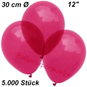 Luftballons Kristall, 30 cm, Burgund, 5000 Stück
