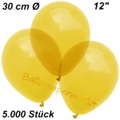 Luftballons Kristall, 30 cm, Gelb, 5000 Stück