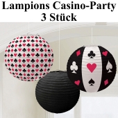 Lampions Casino-Party, Partydekoration