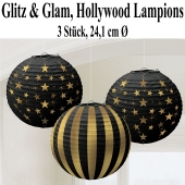 Glitz & Glam Lampions, 3 Stück Set
