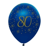 Luftballons Blau zum 80. Geburtstag