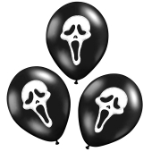 Luftballons Halloween, Scream Masken Dekoration