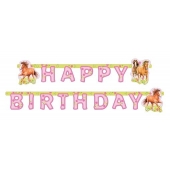 Pferde Charming Horses 2 Geburtstagsgirlande Happy Birthday  zum Kindergeburtstag