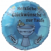 Luftballon mit Helium zur Taufe eines Jungen: Herzliche Glückwünsche zur Taufe