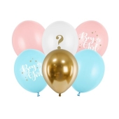 6 Stück Luftballons Boy or Girl zur Gender Reveal Party