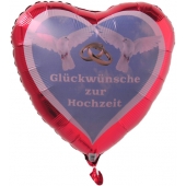 Luftballon Glückwünsche zur Hochzeit, Hochzeitsballon mit Helium-Ballongas