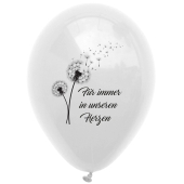 Luftballons Pusteblume, für immer in unseren Herzen, 6 Stück