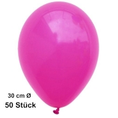 Luftballon Fuchsia, Pastell, gute Qualität, 50 Stück