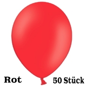 Luftballons 23 cm, Rot, 50 Stück