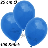 Luftballons 25 cm, Blau, 100 Stück