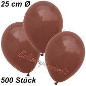 Luftballons 25 cm, Braun, 500 Stück 