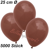 Luftballons 25 cm, Braun, 5000 Stück 