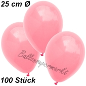 Luftballons 25 cm, Neon Pink, 100 Stück 