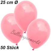 Luftballons 25 cm, Neon Pink, 50 Stück 