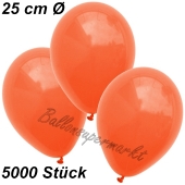 Luftballons 25 cm, Orange, 5000 Stück 