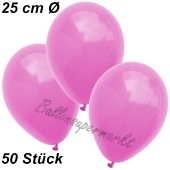 Luftballons 25 cm, Pink, 50 Stück 