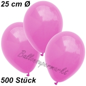 Luftballons 25 cm, Pink, 500 Stück 