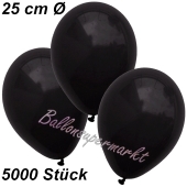 Luftballons 25 cm, Schwarz, 5000 Stück 