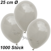 Luftballons 25 cm, Silbergrau, 1000 Stück 