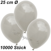 Luftballons 25 cm, Silbergrau, 10000 Stück 