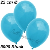 Luftballons 25 cm, Türkis, 5000 Stück 