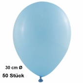 Luftballon Babyblau, Pastell, gute Qualität, 50 Stück