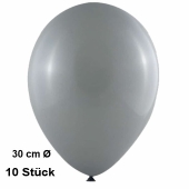 Luftballon Grau, Pastell, gute Qualität, 10 Stück