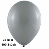 Luftballon Grau, Pastell, gute Qualität, 100 Stück