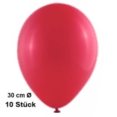 Luftballon Rubinrot, Pastell, gute Qualität, 10 Stück