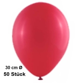 Luftballon Rubinrot, Pastell, gute Qualität, 50 Stück