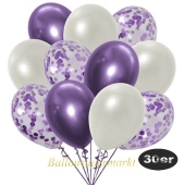 luftballons-30er-pack-10-flieder-konfetti-und-10-metallic-weiss-10-chrome-lila