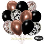 luftballons-30er-pack-5-rosegold-5-schwarz-konfetti-und-10-metallic-schwarz-10-chrome-kupfer