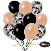luftballons-30er-pack-10-schwarz-konfetti-und-10-metallic-lachs-10-metallic-schwarz