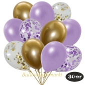 luftballons-30er-pack-5-flieder-5-gold-konfetti-und-10-metallic-lila-10-chrome-gold