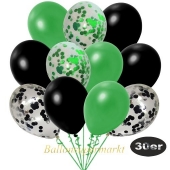 luftballons-30er-pack-5-gruen-5-schwarz-konfetti-und-10-metallic-gruen-10-metallic-schwarz