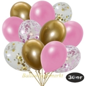 luftballons-30er-pack-5-rosa-5-gold-konfetti-und-10-metallic-rose-10-chrome-gold