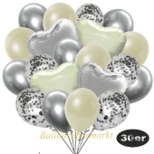 luftballons-30er-pack-9-silber-konfetti-und-9-metallic-elfenbein-8-chrome-silber-2-folienballons-silber-2-folienballons-elfenbein