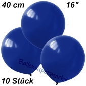 Luftballons 40 cm, Dunkelblau, 10 Stück