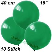 Luftballons 40 cm, Dunkelgrün, 10 Stück