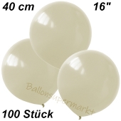 Luftballons 40 cm, Elfenbein, 100 Stück