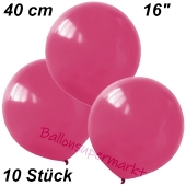Luftballons 40 cm, Fuchsia, 10 Stück